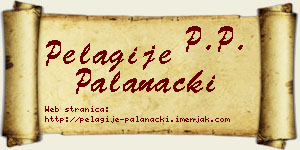Pelagije Palanački vizit kartica